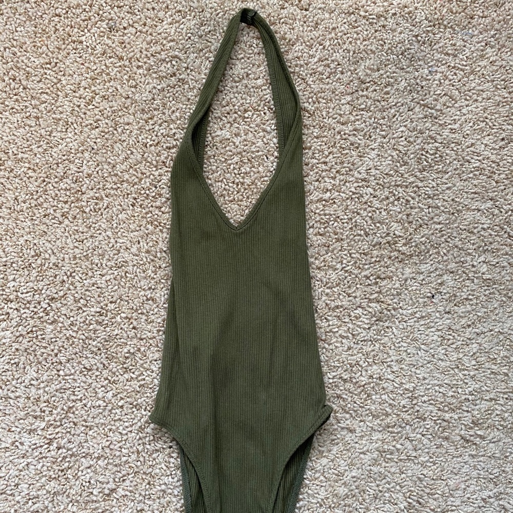 Olive Green Urban Outfitters Bodysuit